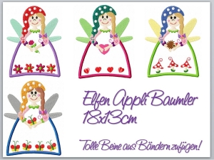 Elfen-Applis-18x13cm---4--Stickdateien-Appli-Baumler