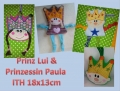 ITH Prinz Lui und Prinzessin Paula 18x13cm 11 Dateien