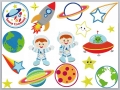 Bild 1 von Astronauten PPP 10x10cm - 16 Stickdateien