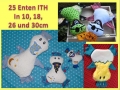 ITH Enten 25 Stück Set Nr. 1 in verschiedenen Größen