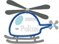 Bild 1 von Polizei Hubschrauber Appli 10x10cm