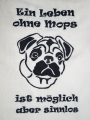 Bild 2 von Mops Tattoo 10x10cm